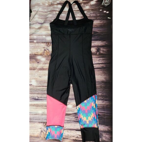 Breathe by Body Glove Jumpsuit Bodysuit Black Large Crossover Back Yoga Swim Gym - Picture 1 of 13